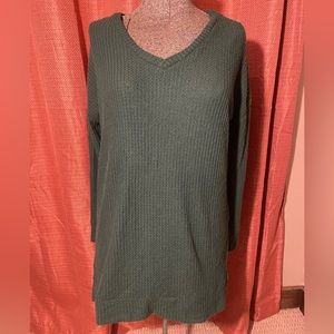 Zenana Medium Waffle Tunic in Green, NWOT